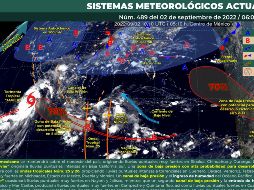 De acuerdo con la Conagua, también habrá lluvias fuertes a muy fuertes en Durango, Nayarit y Sinaloa. ESPECIAL / smn.conagua.gob.mx