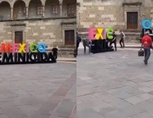 Policías del Estado retiraron el letrero. ESPECIAL