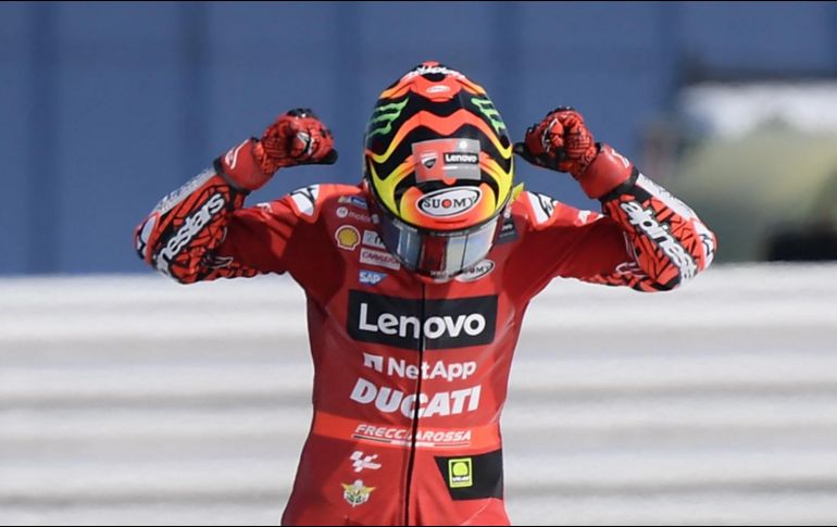 Francesco Bagnaia sigue sumando triunfos. AFP/F. MONTEFORTE