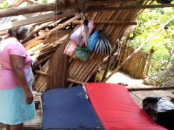 Más de 50 familias resultaron afectadas debido a la fuerte tromba registrada esta madrugada en el municipio del Sombrerete. ESPECIAL