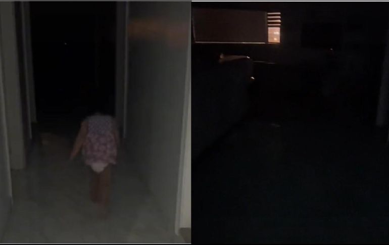 En el video menciona que fue con su niña por leche a las 12:00 am, mientras que se logra ver que se dirigen a la cocina caminando por un pasillo totalmente oscuro. ESPECIAL
