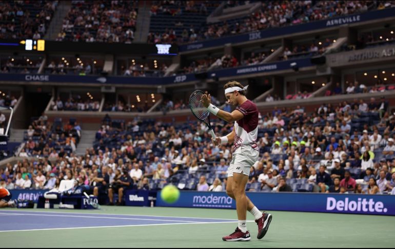 La eliminación de Daniil Medvedev en los octavos de final deja la cima de la ATP al alcance de Casper Ruud (foto), Carlos Alcaraz y Rafael Nadal. AFP/A. Bello