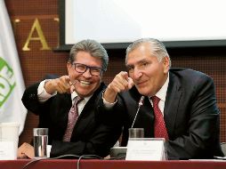 Adán Augusto y Ricardo Monreal tuvieron una reunión en el Senado previo al dictamen. EL UNIVERSAL