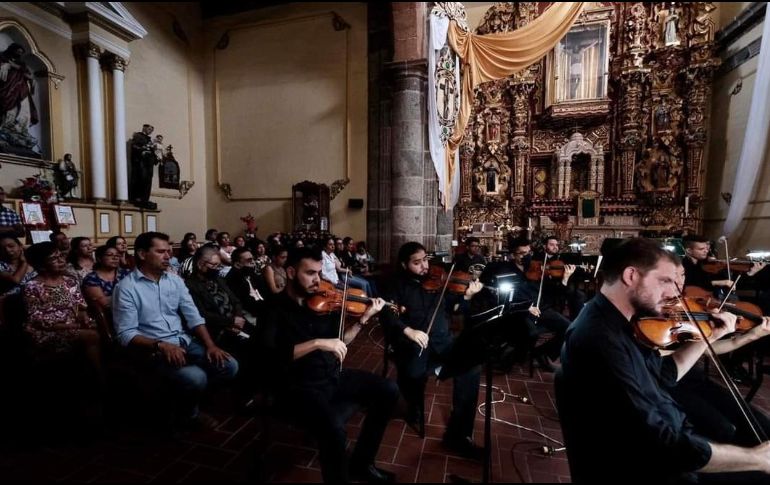 Con este viaje a Amacueca, la OFJ inició la segunda gira del año que realiza por las distintas regiones de Jalisco desde inicios de 2022, con la intención de acercarse al público de toda la entidad. ESPECIAL/Secretaría de Cultura