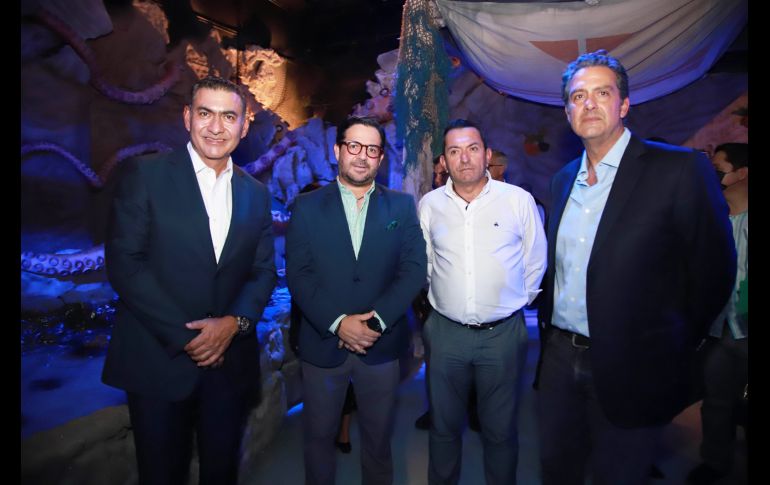 Salvador Zamora, Gabriel Salles, Juan Carlos Martín Mancilla y Güido Benassini. GENTE BIEN JALISCO/ Antonio Martínez
