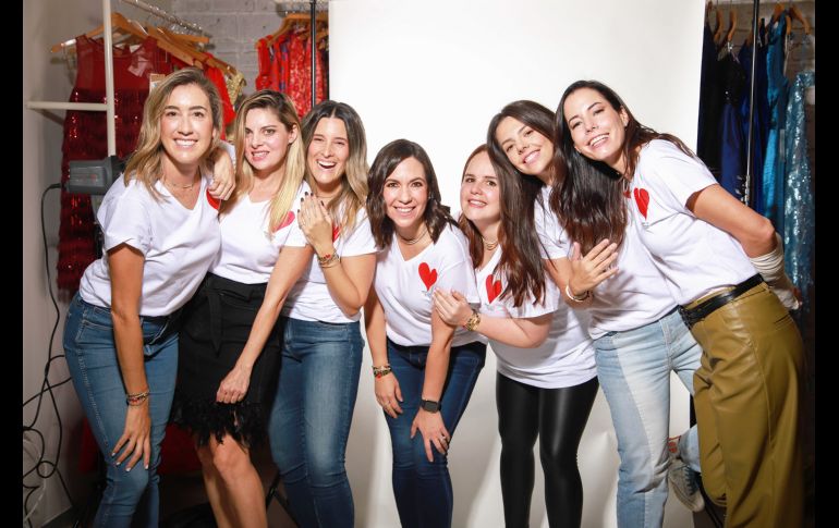 Anabela Plasencia, Andréa Behn, Caro Ibarra, Rocio Cordero, Dany Corona, Reina Cordero y Elda del Moral. GENTE BIEN JALISCO/ Antonio Martínez