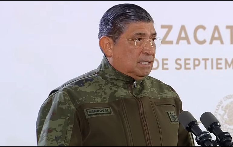 El alto Mando castrense muestra un mapa de cómo está conectado el estado con entidades como Aguascalientes, Jalisco, San Luis Potosí. YOUTUBE / Gobierno de México