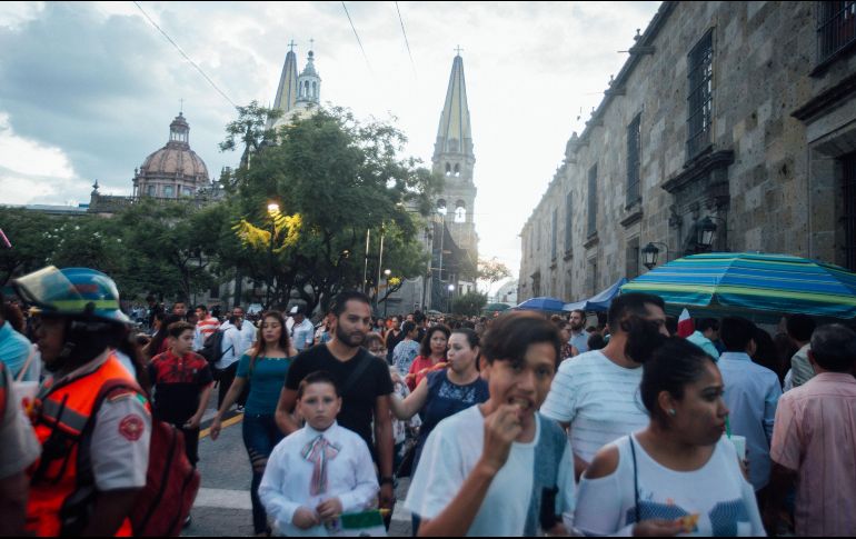 Las fiestas patrias en el Centro tapatío serán presenciales este 16 de septiembre. EL INFORMADOR/ ARCHIVO