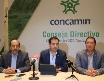 Luis López de la Cerda, vicepresidente de la Concamin; José Antonio Abugaber, presidente del organismo, y Javier Orendain, coordinador del gabinete económico. EL INFORMADOR/A. Navarro