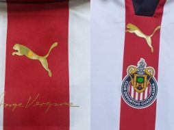 El logo de la marca que viste a Chivas resalta en color dorado. ESPECIAL
