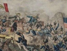 Pintura de la época que retrata la batalla de Chapultepec. ESPECIAL/Gobierno de México