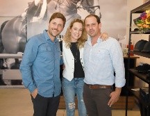 Santiago Salerno, Roció Pérez de la Vega y Carlos Gorozpe. GENTE BIEN JALISCO/Antonio Martínez