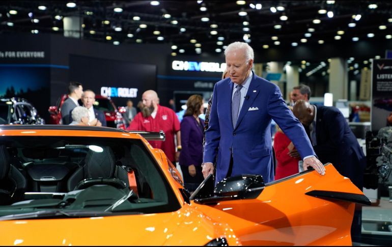 La visita de Biden dio un mayor perfil a la nueva y más pequeña versión del salón del automóvil de Detroit. AP/E. Vucci