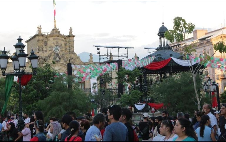 Se espera que arriben 80 mil personas al Centro de Guadalajara para celebrar el Grito de Independencia. ESPECIAL