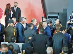 Los líderes del PAN, PRD y PRI no se saludaron durante la toma de protesta del nuevo gobernador de Durango, Esteban Villegas Villareal. EL UNIVERSAL