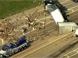 El curioso accidente generó toda clase de comentarios chuscos en redes sociales. ESPECIAL/CAPTURA DE VIDEO