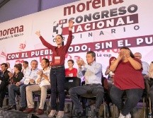 Claudia Sheinbaum fue arropada por la militancia de Morena durante el Congreso Nacional de Morena. ESPECIAL