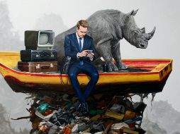 Pieza titulada “El guardián”; forma para de la muestra “Distópica: efectos y consecuencias del cambio climático”. ESPECIAL