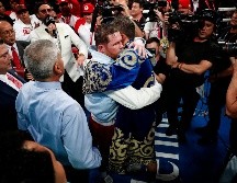 Saúl Álvarez no tuvo reparo en confesar qué fue lo que le dijo a Gennady Golovkin. EFE/E. LAURENT