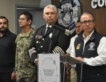 En la conferencia de prensa estuvieron presentes elementos del Grupo de Coordinación para la Recuperación de Paz y Seguridad en Quintana Roo. ESPECIAL/FGR Quintana Roo.