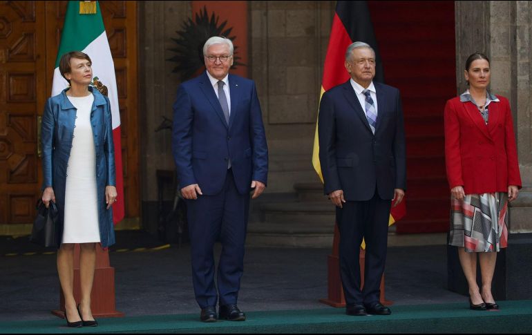 El Presidente Andrés Manuel López Obrador recibe, en Palacio Nacional, a su homólogo de la República Federal de Alemania, Frank-Walter Steinmeier, quien realiza una visita de Estado a nuestro país. SUN / G. Espinosa