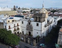El templo de la Merced tuvo desprendimiento de una de sus columnas. EL INFORMADOR/A.Navarro