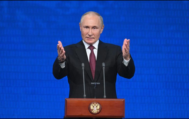 VLADIMIR PUTIN. El presidente acusó a Occidente de utilizar a Ucrania como un instrumento para atacar a Rusia.EFE / K. Zavrazhin