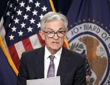 Jerome Powell, presidente de la Fed, ofrece una conferencia de prensa posterior al comunicado. AFP/D. Angerer