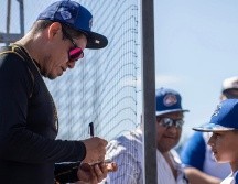 JAPHET AMADOR. El histórico toletero de los Charros se presentó este día en los trabajos de pretemporada del equipo blanquiazul. ESPECIAL / Charros de Jalisco
