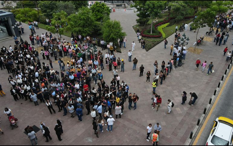 El temblor del 19 de septiembre sacudió a Jalisco a las 13:05 horas. EL INFORMADOR/ A. NAVARRO
