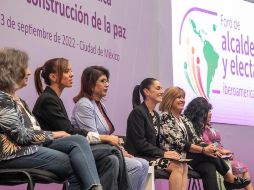 Claudia Sheinbaum, jefa de Gobierno de la Ciudad de México, acudió a la sesión de Clausura del Foro de alcaldesas y electas iberoamericanas: Mujeres en la Política por la Construcción de la Paz. ESPECIAL