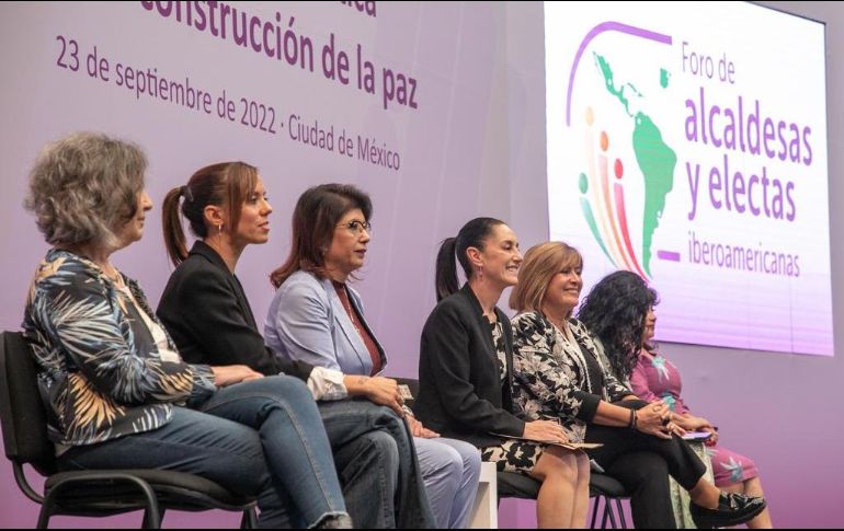 Claudia Sheinbaum, jefa de Gobierno de la Ciudad de México, acudió a la sesión de Clausura del Foro de alcaldesas y electas iberoamericanas: Mujeres en la Política por la Construcción de la Paz. ESPECIAL