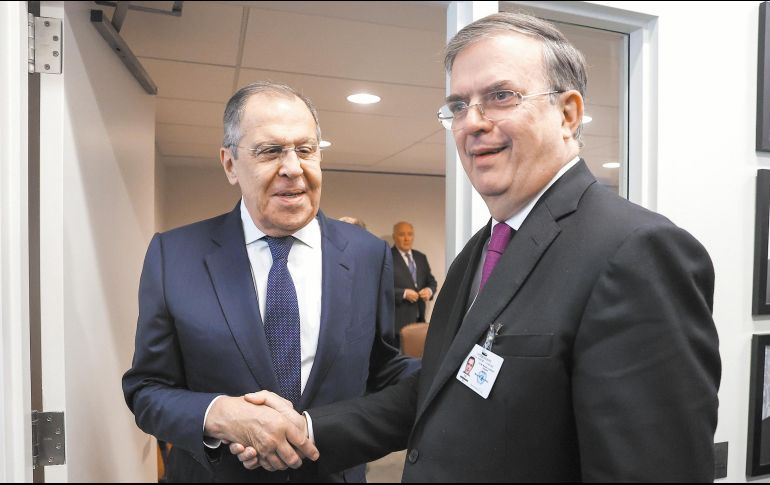 Marcelo Ebrard se reunió con el ministro de Relaciones Exteriores de Rusia, Sergei Lavrov. EFE