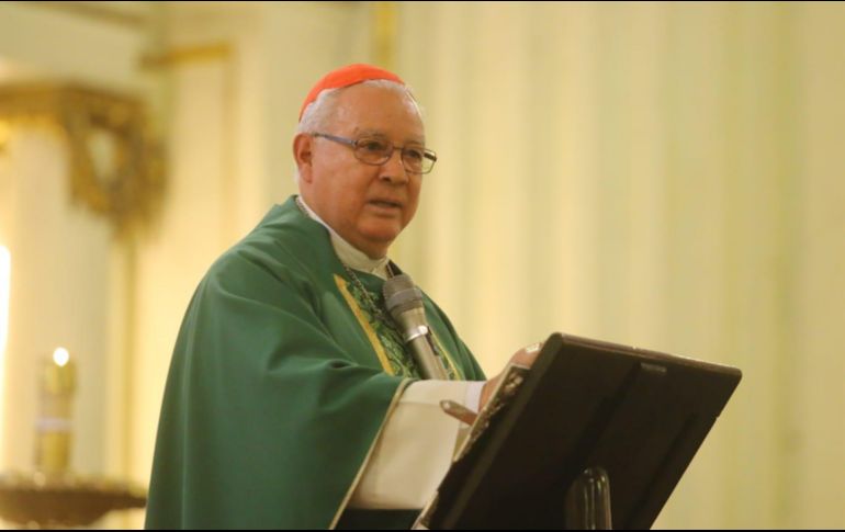 El cardenal Francisco Robles Ortega, explicó que se tienen reportes de afectaciones en templos de varias diócesis. EL INFORMADOR / C. Zepeda