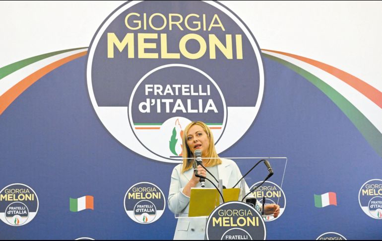 Giorgia Meloni, afirmó que su Gobierno de derecha trabajará 