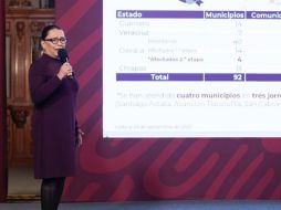 En La Mañanera de López Obrador, la secretaria de la SSPC compartió que las entidades más beneficiadas por este programa son Guerrero, Veracruz, Chiapas y Oaxaca. TWITTER/ @rosaicela_