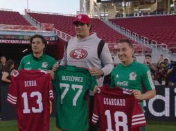 México cerró su preparación para enfrentar a Colombia este martes en el Levi's Stadium de Santa Clara, California, casa de los 49ers de San Francisco. TWITTER / @49ersESP