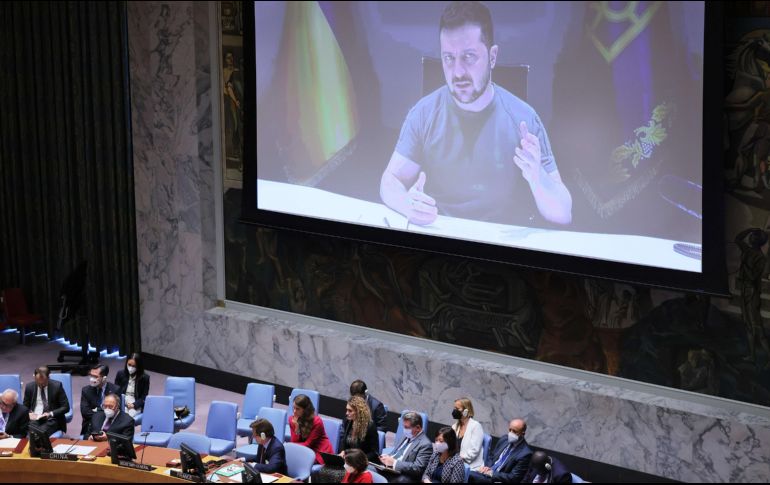 En la tribuna de la ONU, el presidente ucraniano denunció 