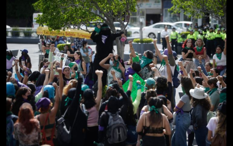 Ambos grupos se conflictuaron a palabras, sin que hubiera agresiones mayores. EL INFORMADOR/C. Zepeda