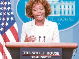 Karine Jean-Pierre, vocera de la Casa Blanca. AFP