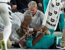 TUA TAGOVAILOA. El protocolo comprende que cualquier jugador que sufra un golpe en la cabeza debe ser intervenido inmediatamente. AFP / J. Dean