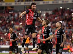 Gaddi Aguirre al minuto 75, fue el autor del último gol del Atlas en el certamen, un tanto que tuvo dedicatoria especial, no solo para su entrenador, sino para su hijo que viene en camino. EL INFORMADOR / C. Zepeda