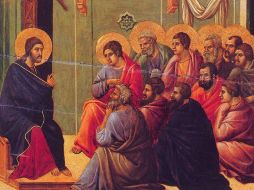 «Si tuvieran fe, aunque fuera tan pequeña como una semilla de mostaza, podrían decir a ese árbol frondoso: 'Arráncate de raíz y plántate en el mar', y los obedecería». WIKIPEDIA/«Jesús dando el Discurso de despedida», de Duccio