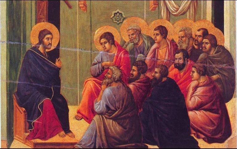 «Si tuvieran fe, aunque fuera tan pequeña como una semilla de mostaza, podrían decir a ese árbol frondoso: 'Arráncate de raíz y plántate en el mar', y los obedecería». WIKIPEDIA/«Jesús dando el Discurso de despedida», de Duccio