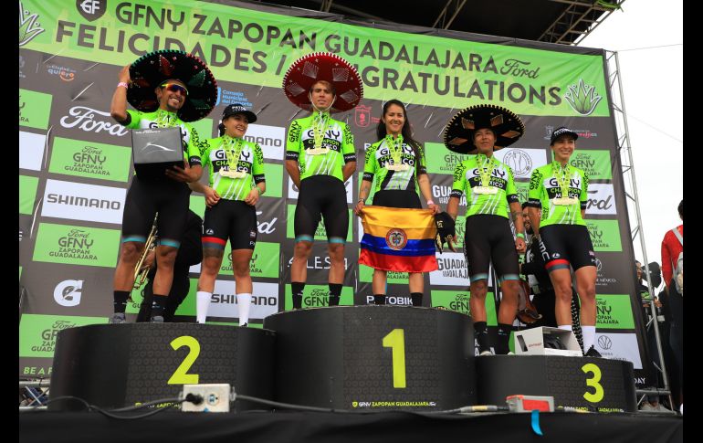 En la rama femenil, la ciclista colombiana Ana Ríos, lanzó un ataque definitivo, mientras que con los varones, el zapopano José Ramón Muñiz, se llevó el triunfo. CORTESÍA