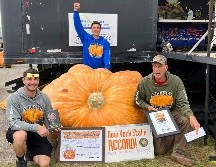 La calabaza ganadora estará en exhibición en el festival hasta el 16 de octubre. AP/The Great Pumpkin Farm