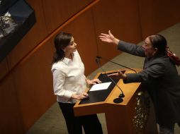 Morenistas acusaron a Lilly Téllez de utilizar la tribuna del Senado para descargar fobias, insultos, traumas y amarguras. SUN/G. Espinoza