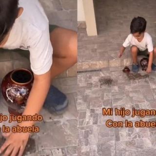 Viral: ¡De ultratumba! Niño juega con las cenizas de su abuelita y enternece TikTok (VIDEO)
