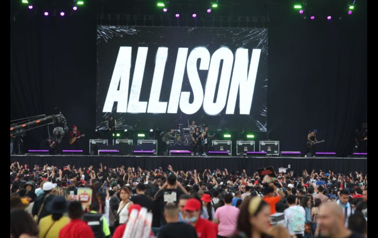 Otro viaje al recuerdo lo propuso Allison, banda nacida en Ciudad de México, que llegó al Coordenada celebrando 20 años de trayectoria, y por mucho, siendo uno de los grupos que mayor euforia logró en el público. EL INFORMADOR / A. Camacho