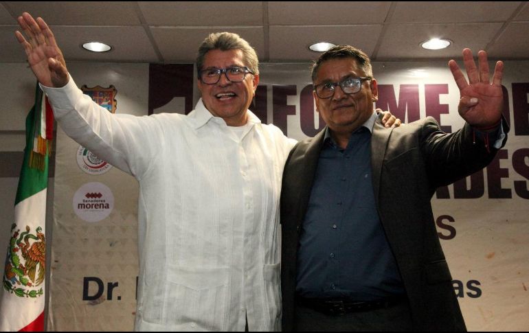 Ricardo Monreal compartió una foto al lado de Faustino López en su cuenta de Twitter. TWITTER/@RicardoMonrealA